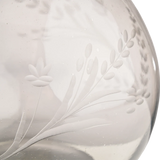 Jarron Aguas Clear w/ Pepita Etched, Iron Stand & Ballin Etched