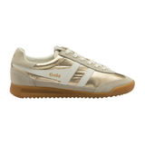 Firefly Metallic Sneakers, Gold/Off White