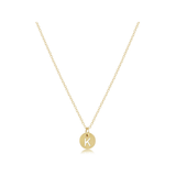 16" Necklace Gold - Respect Small Gold Disc
