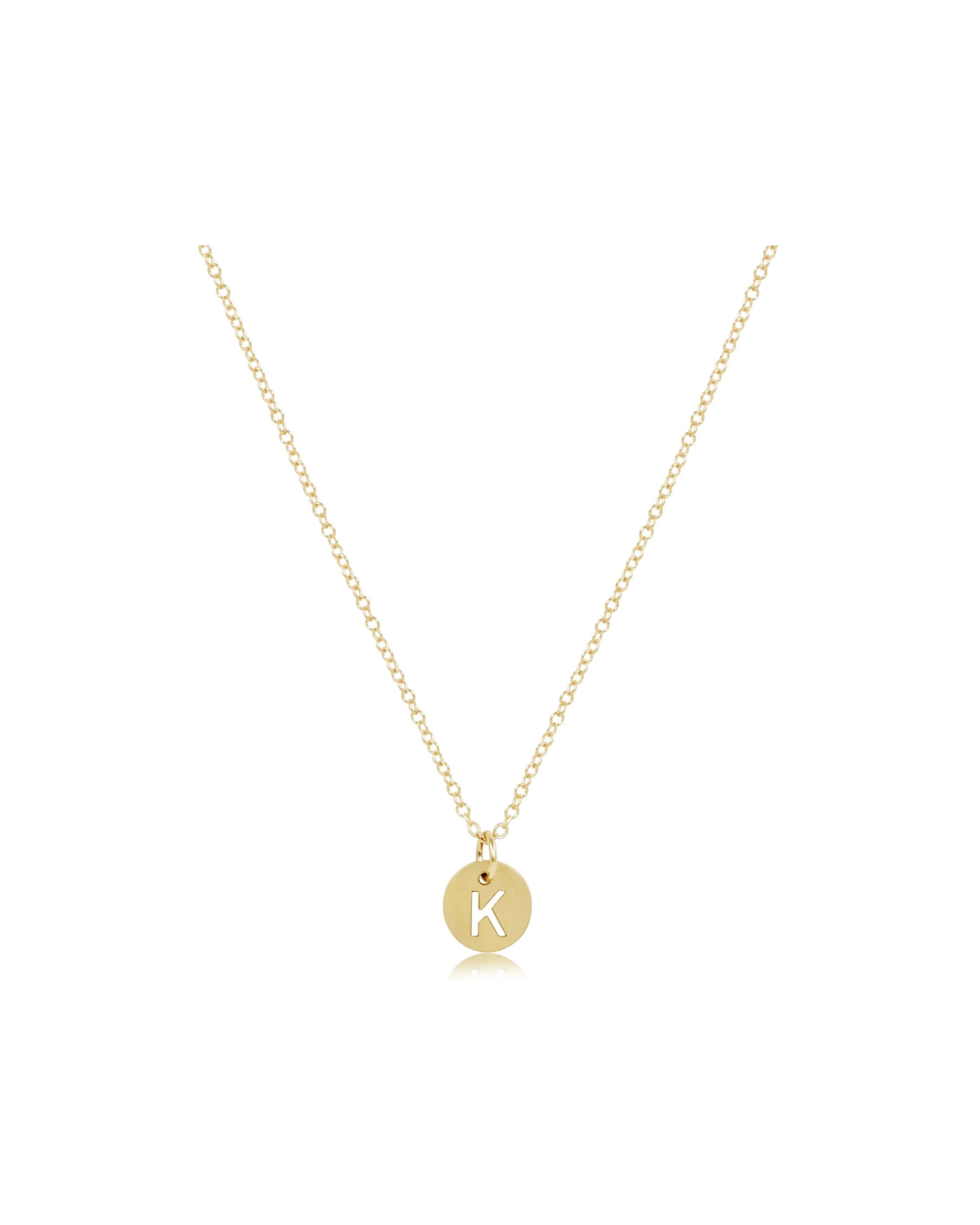 16" Necklace Gold - Respect Small Gold Disc