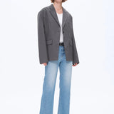 High Rise Straight Leg Jean, Medium Blue