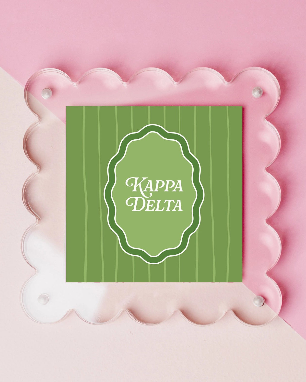 Sorority Square Scalloped Acrylic Frame