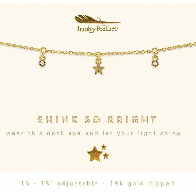 Shine So Bright Dangle Necklace, Gold