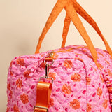 On-The-Go Quilted Weekender Bag, Poppin' Petals Hot Pink
