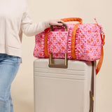 On-The-Go Quilted Weekender Bag, Poppin' Petals Hot Pink
