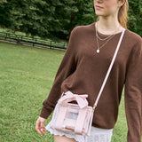 Clear Stadium Bag, Ballet Pink Bow