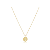 16" Necklace Gold - Respect Small Gold Disc