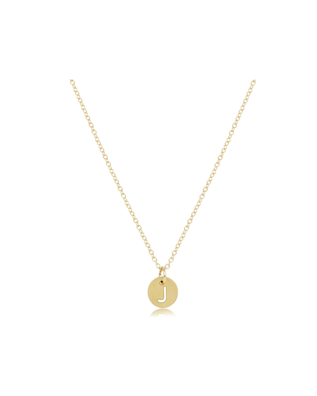 16" Necklace Gold - Respect Small Gold Disc