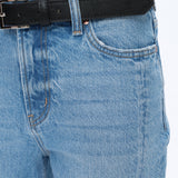High Rise Straight Leg Jean, Medium Blue