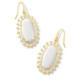 Dani Color Burst Gold Drop Earrings, White MOP