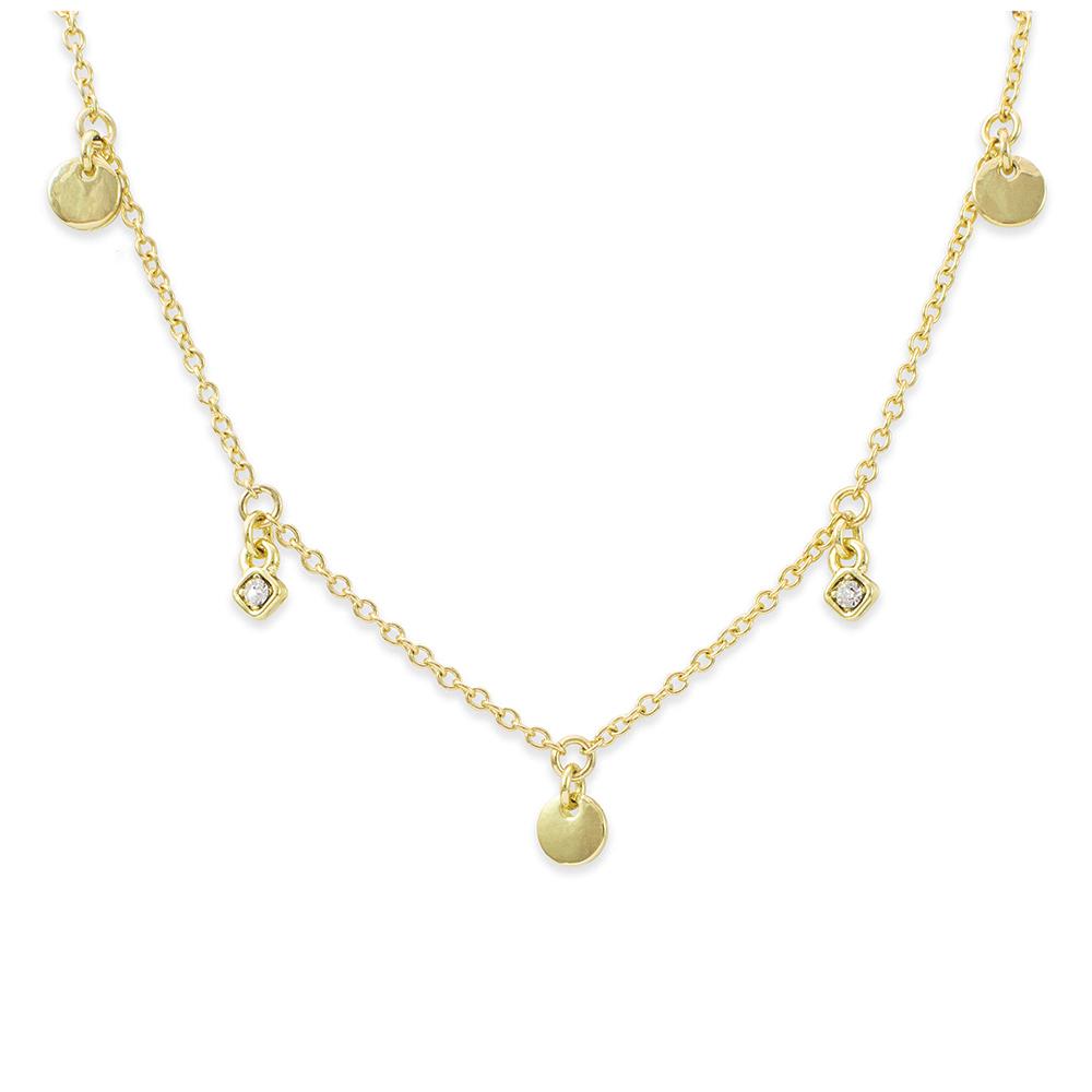 Dots of Joy Dangle Necklace, Gold