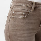Briar Mid Rise Straight Leg Jeans, Coffee