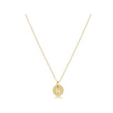 16" Necklace Gold - Respect Small Gold Disc