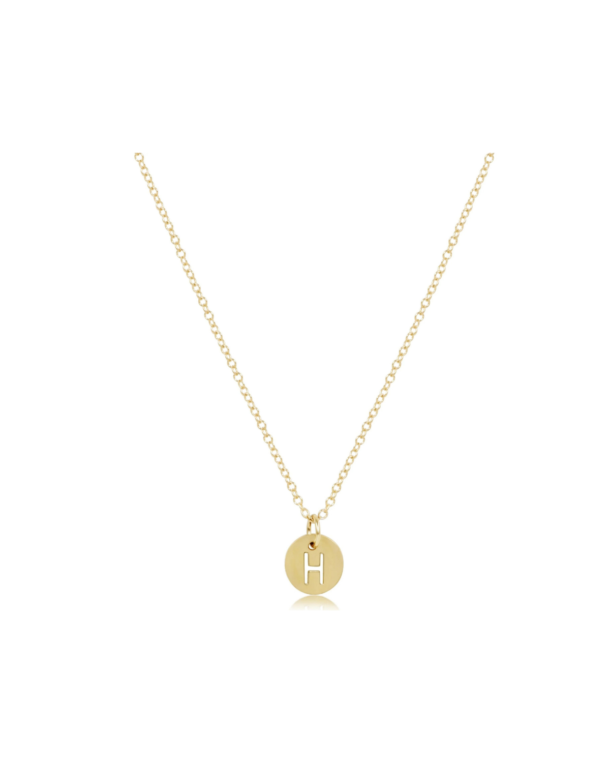 16" Necklace Gold - Respect Small Gold Disc