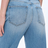 High Rise Straight Leg Jean, Medium Blue