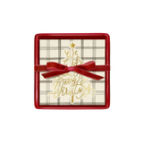 Merry Christmas Ceramic Napkin Tray + Napkins