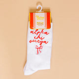 Sorority Embroidered Crew Socks