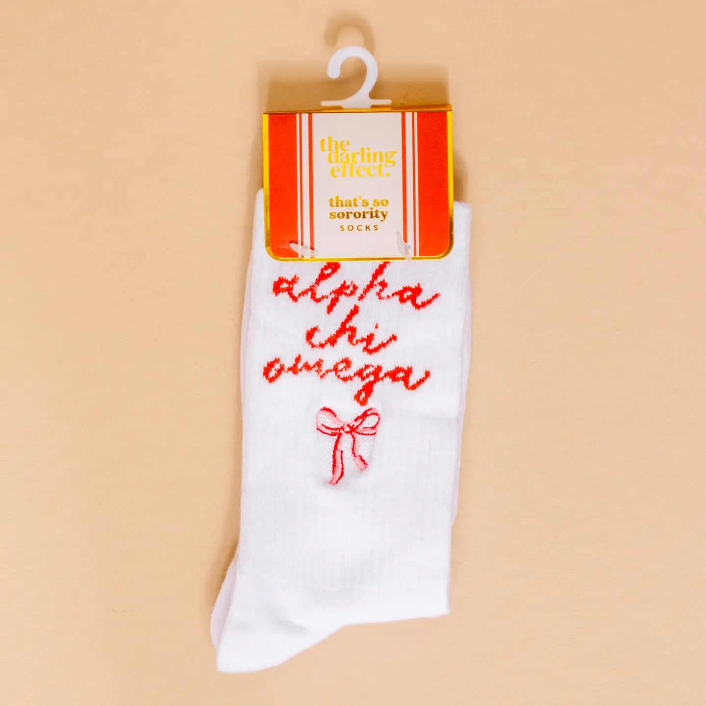 Sorority Embroidered Crew Socks