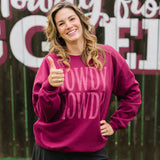 Howdy Crewneck, Maroon
