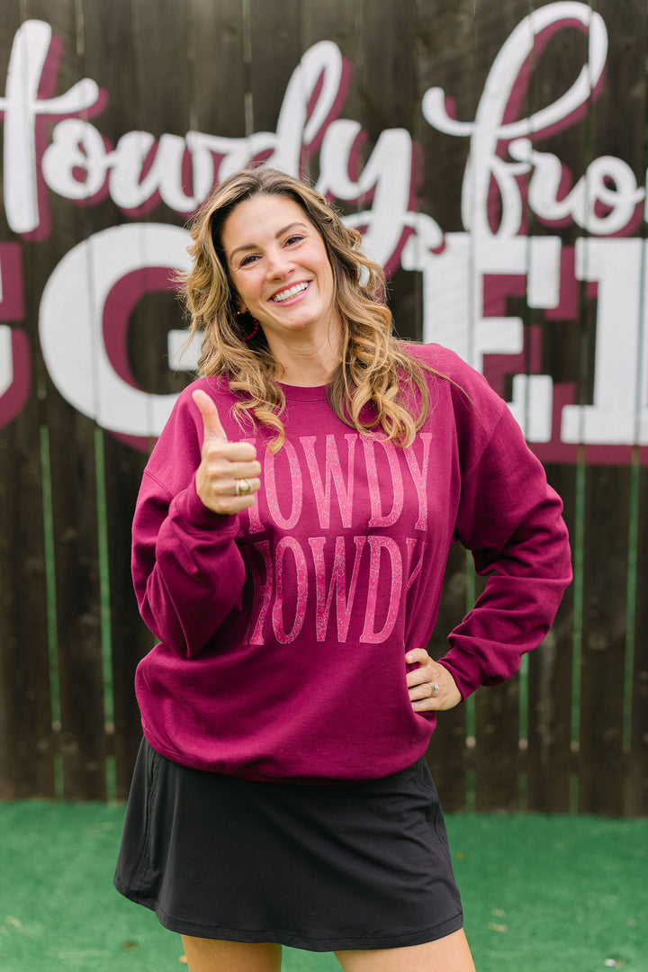 Howdy Crewneck, Maroon