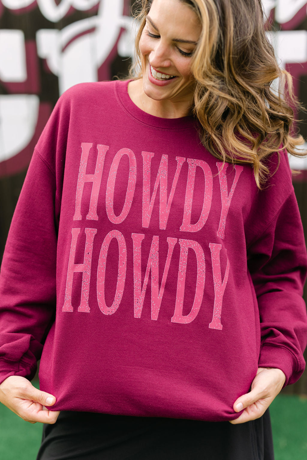 Howdy Crewneck, Maroon