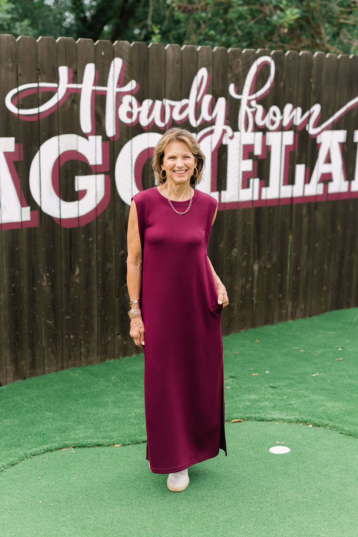 First Down Fave Dress, Maroon