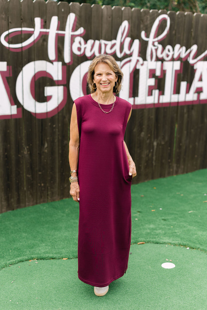 First Down Fave Dress, Maroon