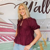 All Day Play Top, Maroon
