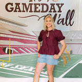 All Day Play Top, Maroon