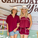 Spirit Walk Style Top, Maroon