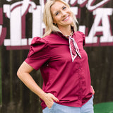 Rowdy & Ready Top, Maroon