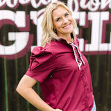 Rowdy & Ready Top, Maroon