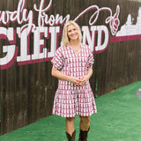 Lucy Dress, Maroon Boots