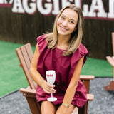 Made For You Crop Bubble Set, Maroon