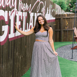 Pass Interference Sweetheart Neckline Top, Gingham