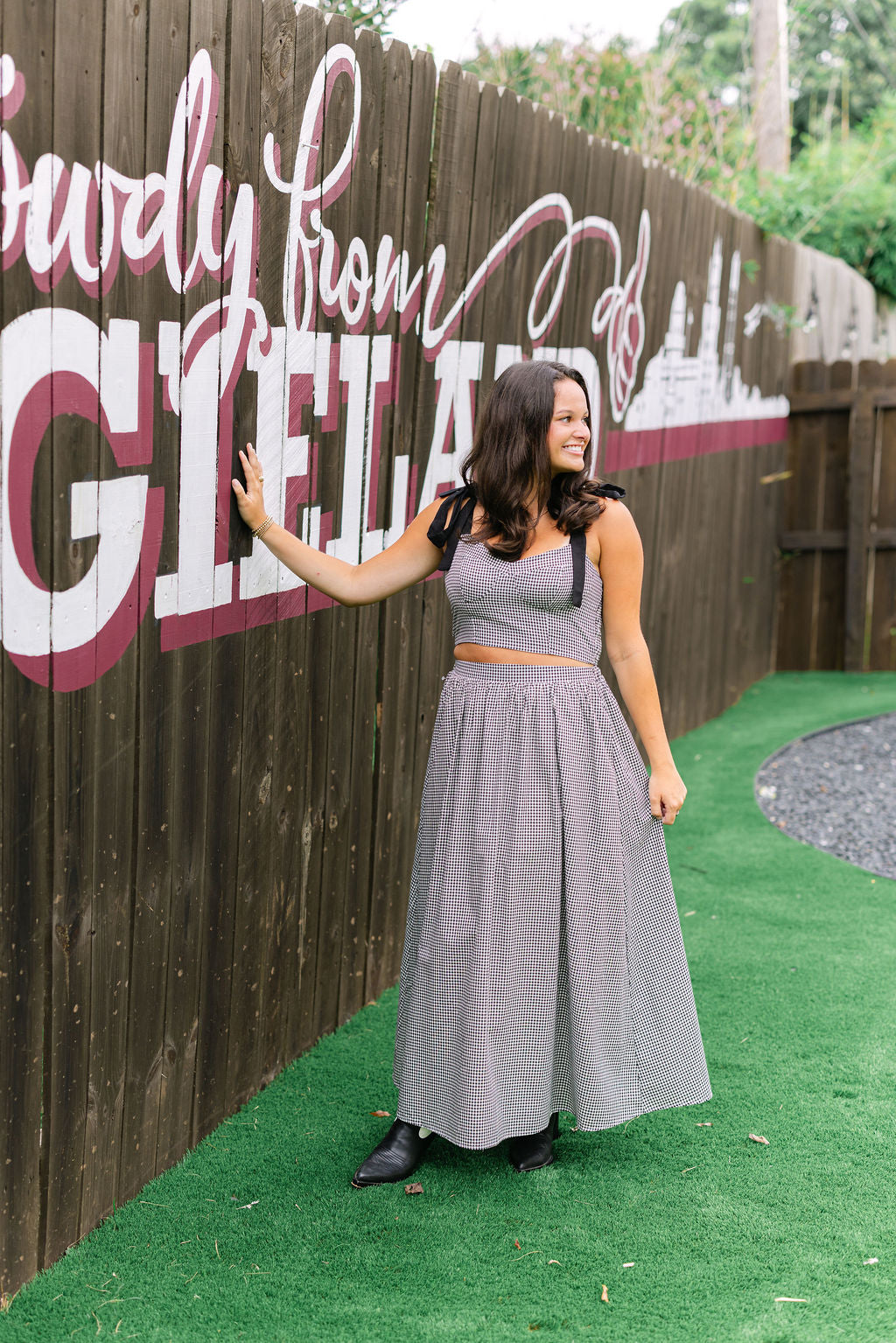 Pass Interference Maxi Skirt, Gingham