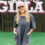 Hot Shot Tee Romper, Black