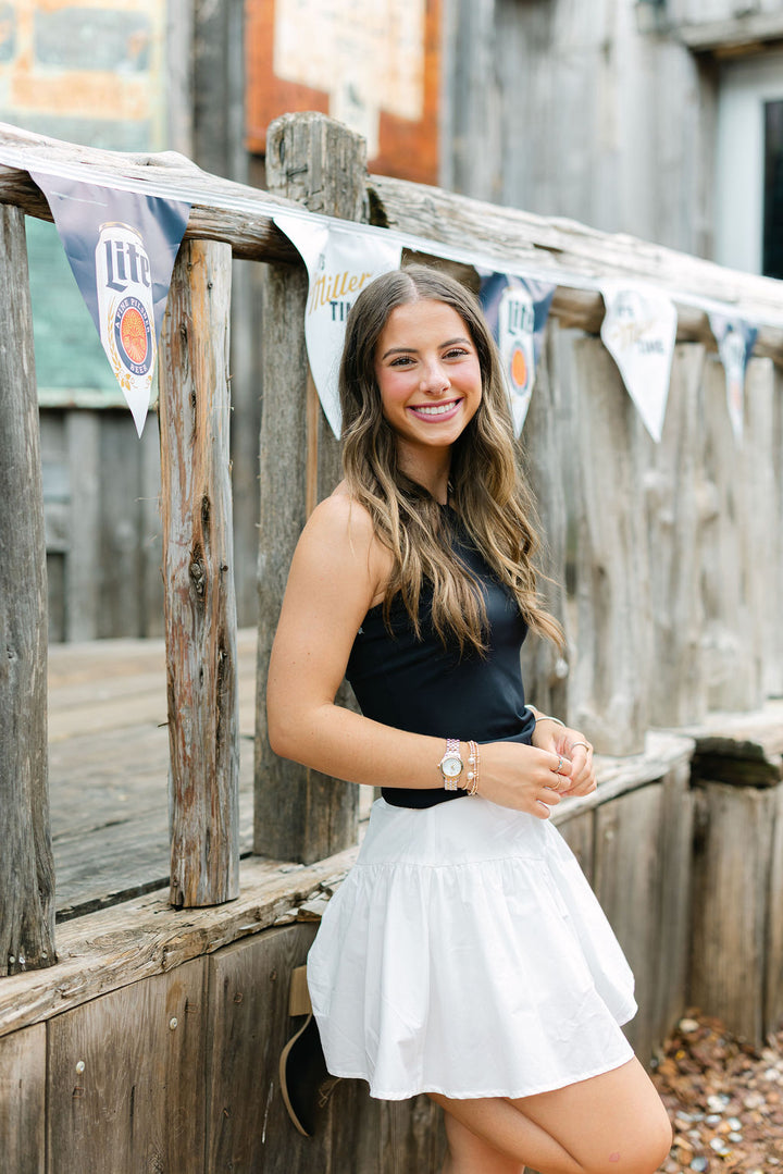 Game Day Glow Skirt, White