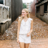 Overtime Edit Top, White