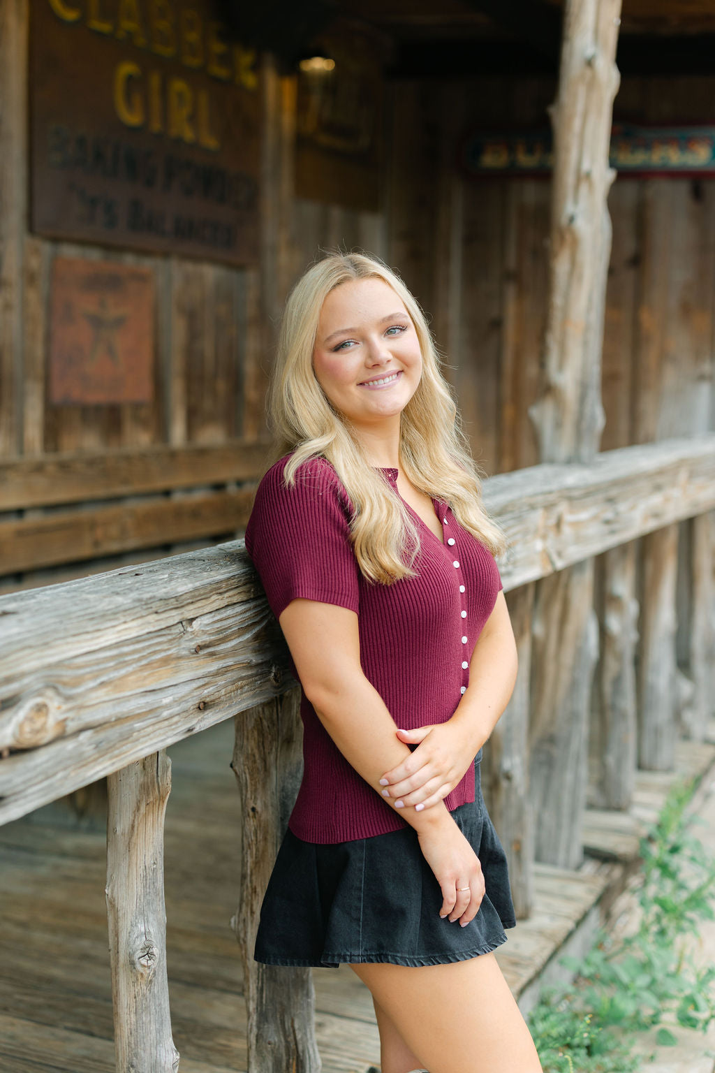 Fourth & Flirty Knit Top, Maroon