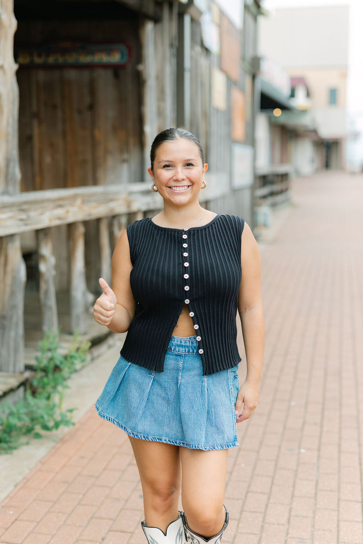 Tilly Vest, Black
