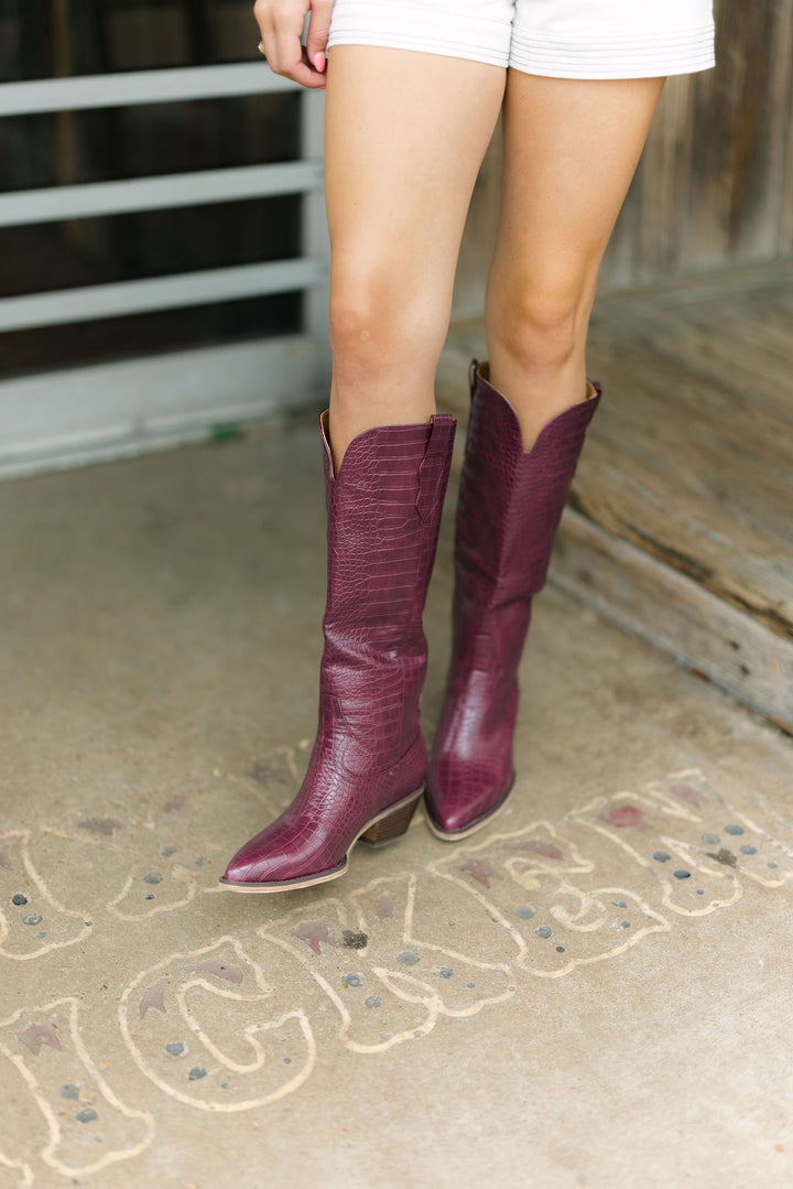 LeAnn Boots, Dark Cherry