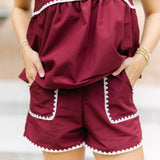 Spirit Walk Style Shorts, Maroon