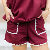 Spirit Walk Style Shorts, Maroon