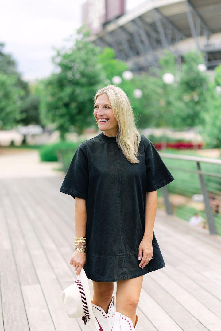 All Harlow Mini Dress, Anthracite