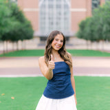 Extra Point Victory Top, Dark Denim