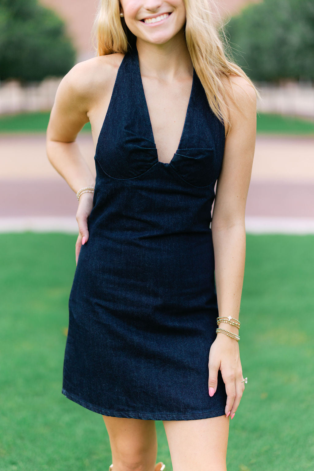 Trevi Denim Mini Dress, Rinse
