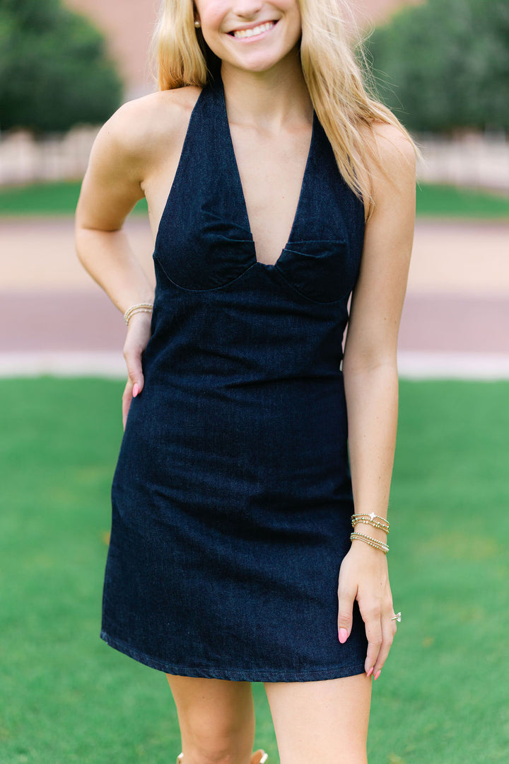Trevi Denim Mini Dress, Rinse