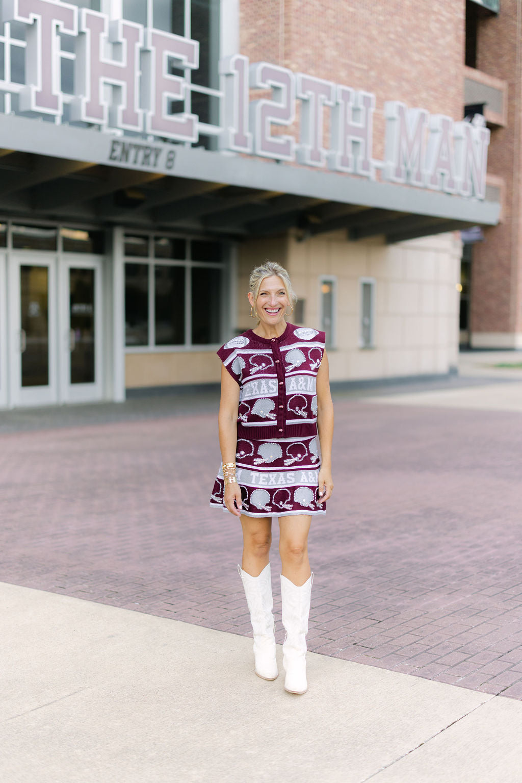 Texas A&M Vintage Football Helmet Stripe Vest