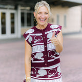 Texas A&M Vintage Football Helmet Stripe Vest